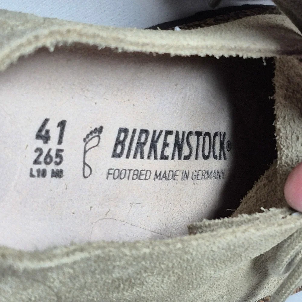 NEW Birkenstock Uppsala low top faded khaki suede lace up oxford shoes 41 mens 8